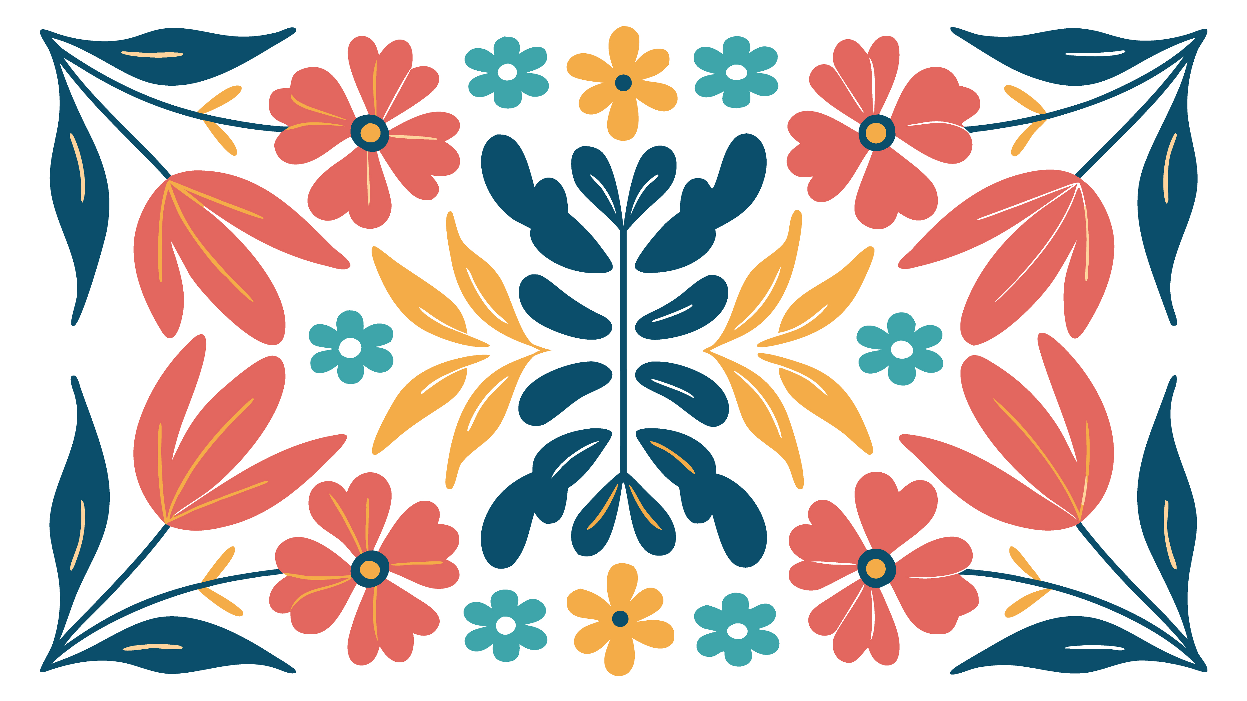 Vibrant floral border pattern for seasonal home decor and craft projects illustration