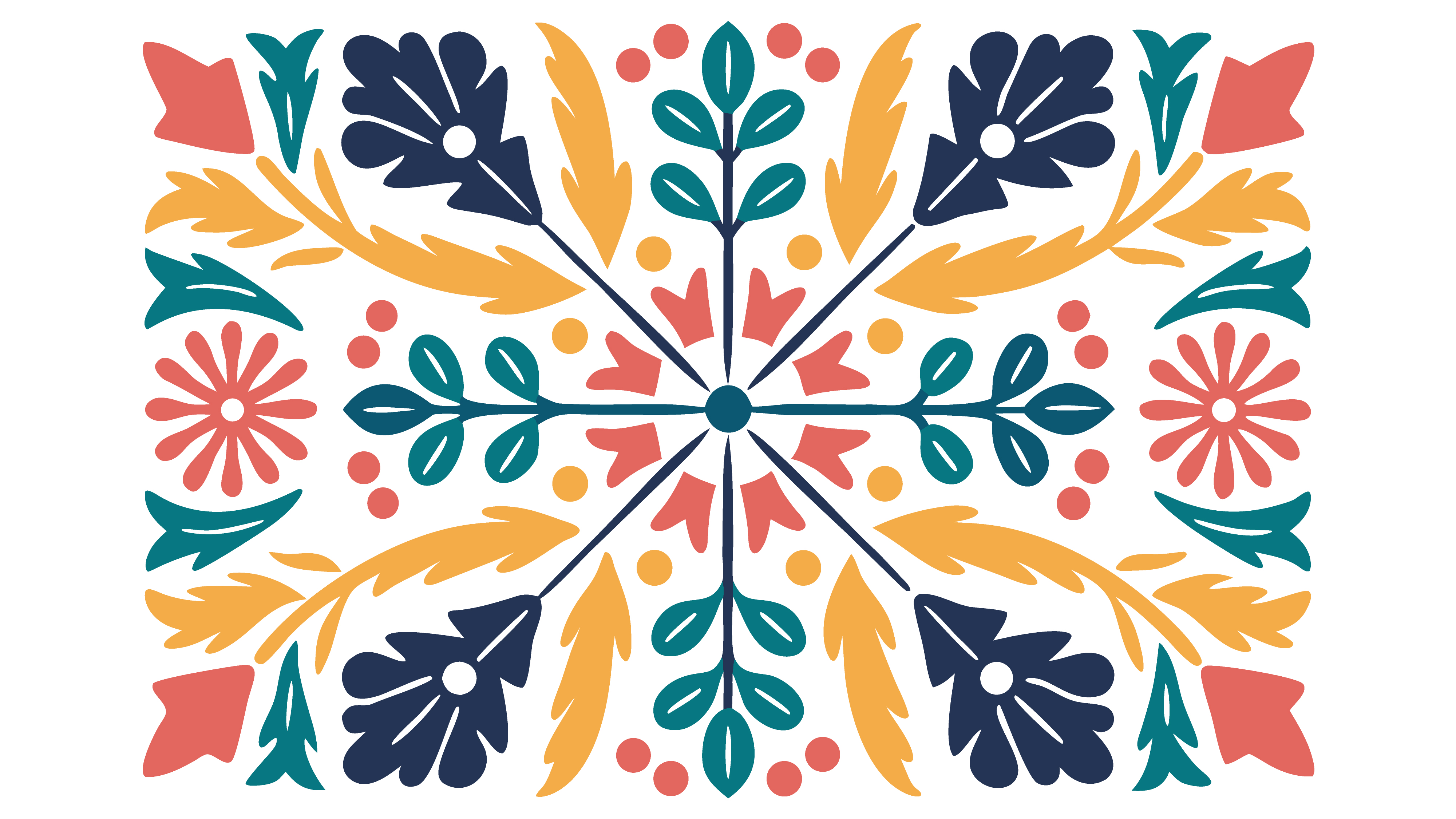 Vibrant floral geometric pattern design for seasonal decor and craft projects illustration