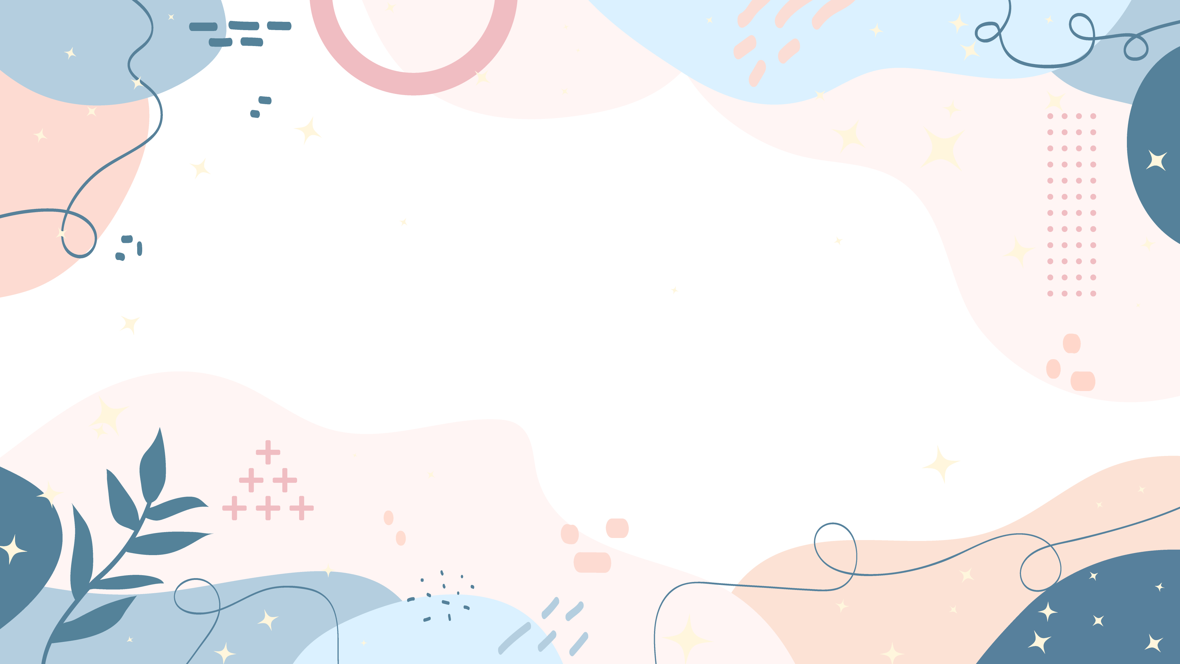Abstract pastel background with organic shapes and floral elements for creative design projects