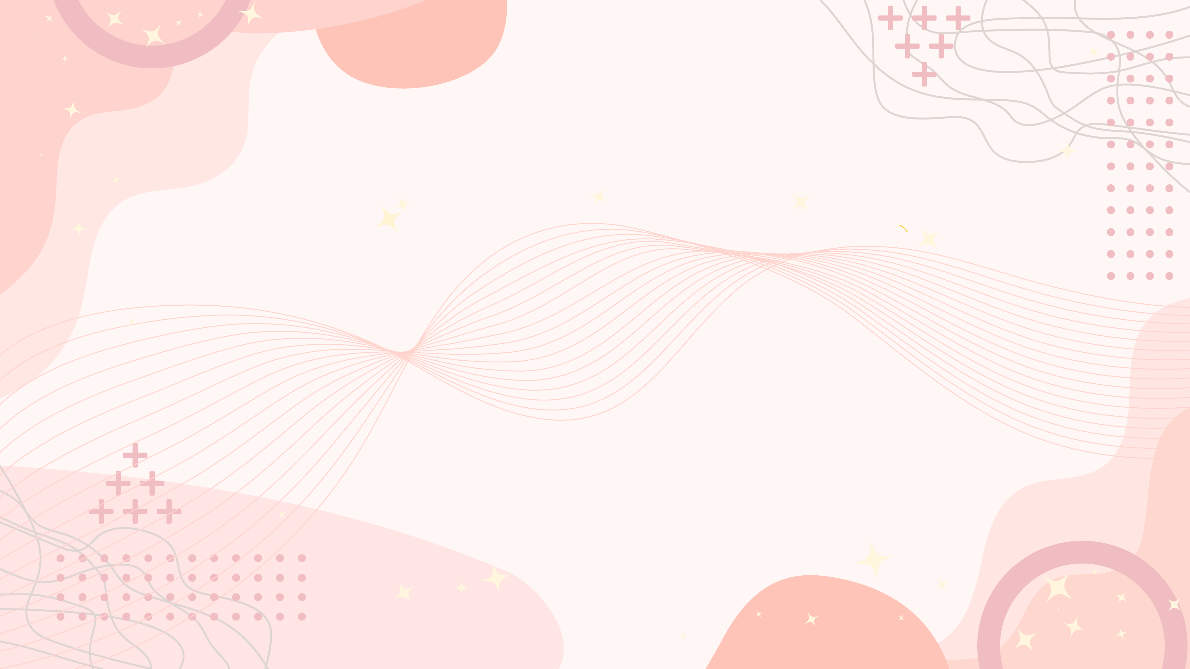 Soft pink abstract background with geometric shapes and flowing lines for modern graphic design